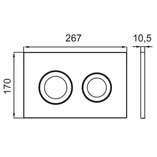 Клавиша смыва BЕTTOSERB хром глянец COOL